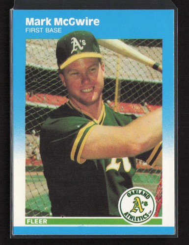 1987 Fleer Update #U-76 Mark McGwire Oakland Athletics Near Mint or Better