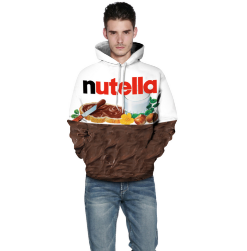 Fashion3 Print Sweatshirt Pullover Hoodies Unisex 3D Nutella Chocolate Graphics - Bild 1 von 7