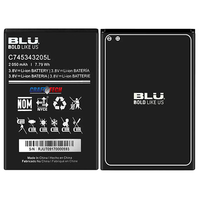 BLU Studio G3 S770P Original OEM  Battery C745343205L  2050mAh 7.79Wh US seller