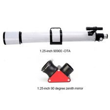 90mm Astronomical Refractor Telescope OTA with 1.25"99 Dielectric Zenith Mirror