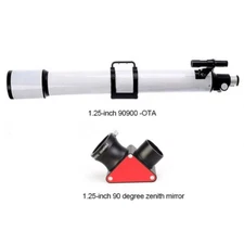 90mm Astronomical Refractor Telescope OTA with 1.25"99% Dielectric Zenith Mirror