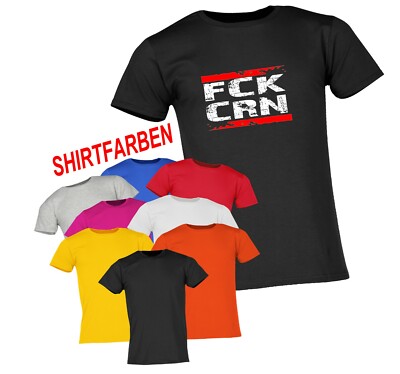 UNISEX T-SHIRT FUCK CORONA VIR*S FCK CRN T-SHIRT FUNSHIRT SPRÜCHESHIRT S-5XL