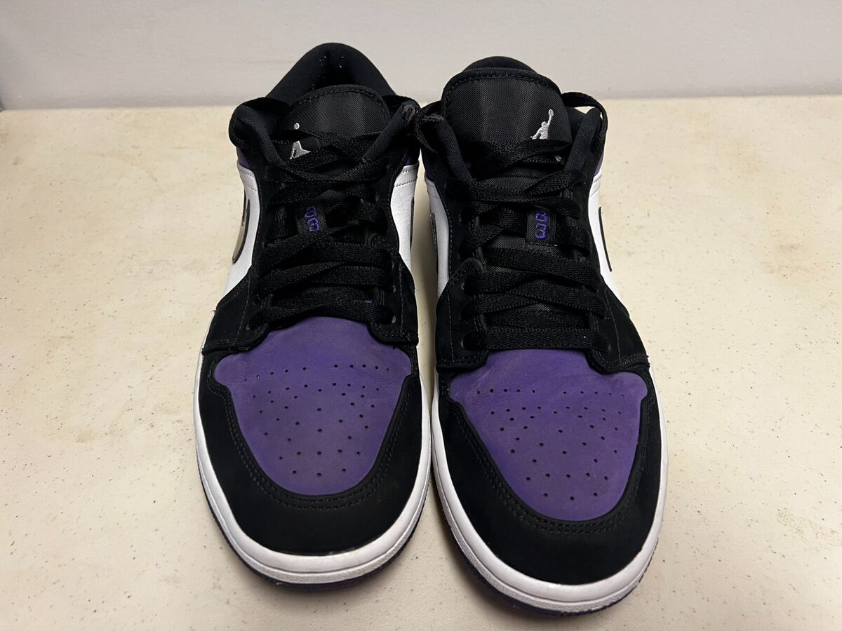 Men's Nike Air Jordan 1 I Retro Low Court Purple Sneakers Men's Nike Air Jordan 1 I Retro Low Court Purple Sneakers