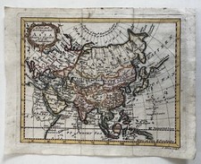 Asian continent w/ De Gama's mythical island & Companies Land 1760 Gibson map