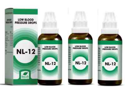 New Life NL-12 Low Blood Pressure Drops Pack of 3 | Hypotension Support | FS