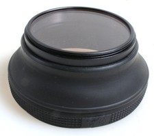 58mm Rubber Lens Hood w/ Sky 1a Filter