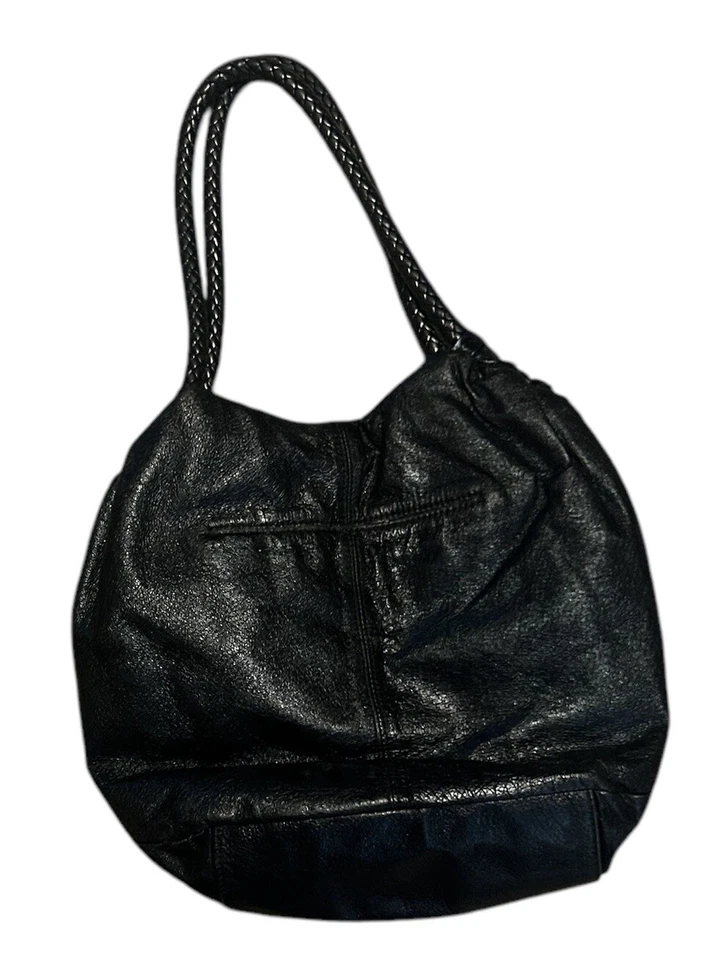 The Sak Purse Black Leather Western Boho Bag Approx 14” x 11” - Image 2 of 4