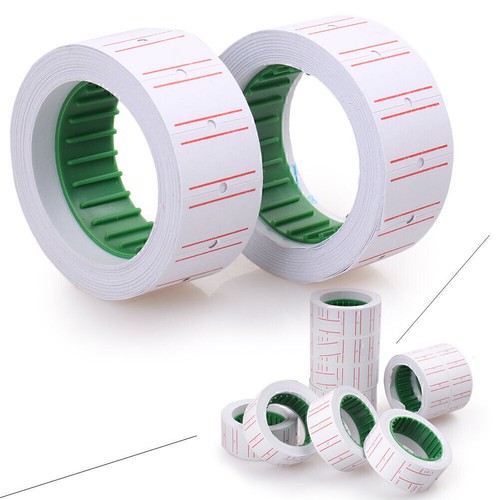 31mm 10x Rolls White Price Label Paper Tag Tagging For MX-5500 Labeller Gun