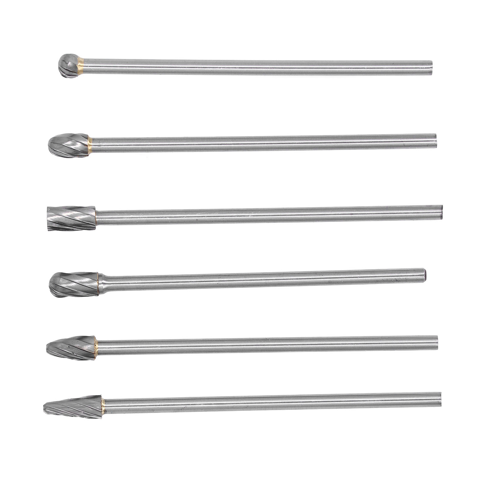 6pcs 85HRA Cylinder Head Porting Kit Tungsten Carbide Burr Die Grinder