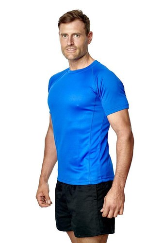 Mens Gym T-Shirt Active Performance Wicking Cool Running Top Fitness Breathable - Picture 8 of 42