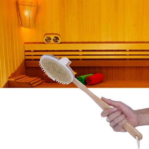 Naturel Brosse de Bain Brosse Dos Douche à Long Manche de Massage Durable - Imagen 6 de 8