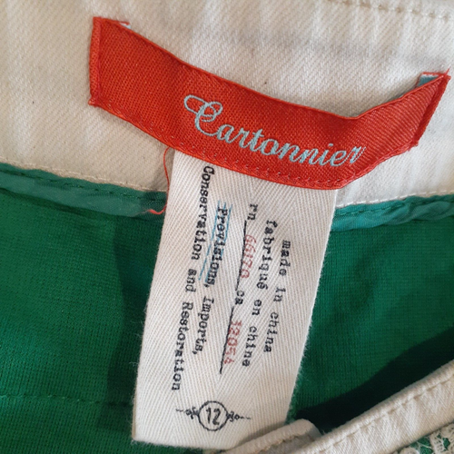 Cartonnier Women's 12 Vintage Style Lace Shorts Green Front & Back Pockets - Picture 9 of 12