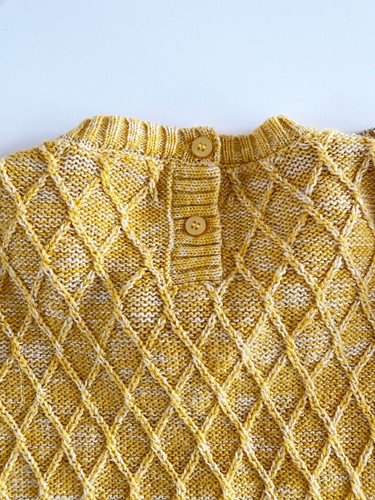 Girls Sweater 4T Little Lass Yellow Gold Knit Bow Ruffles - Picture 5 of 6