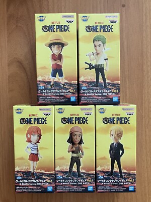 WCF World Collectable Figure One Piece Netflix Luffy Zoro Nami Sanji Usopp
