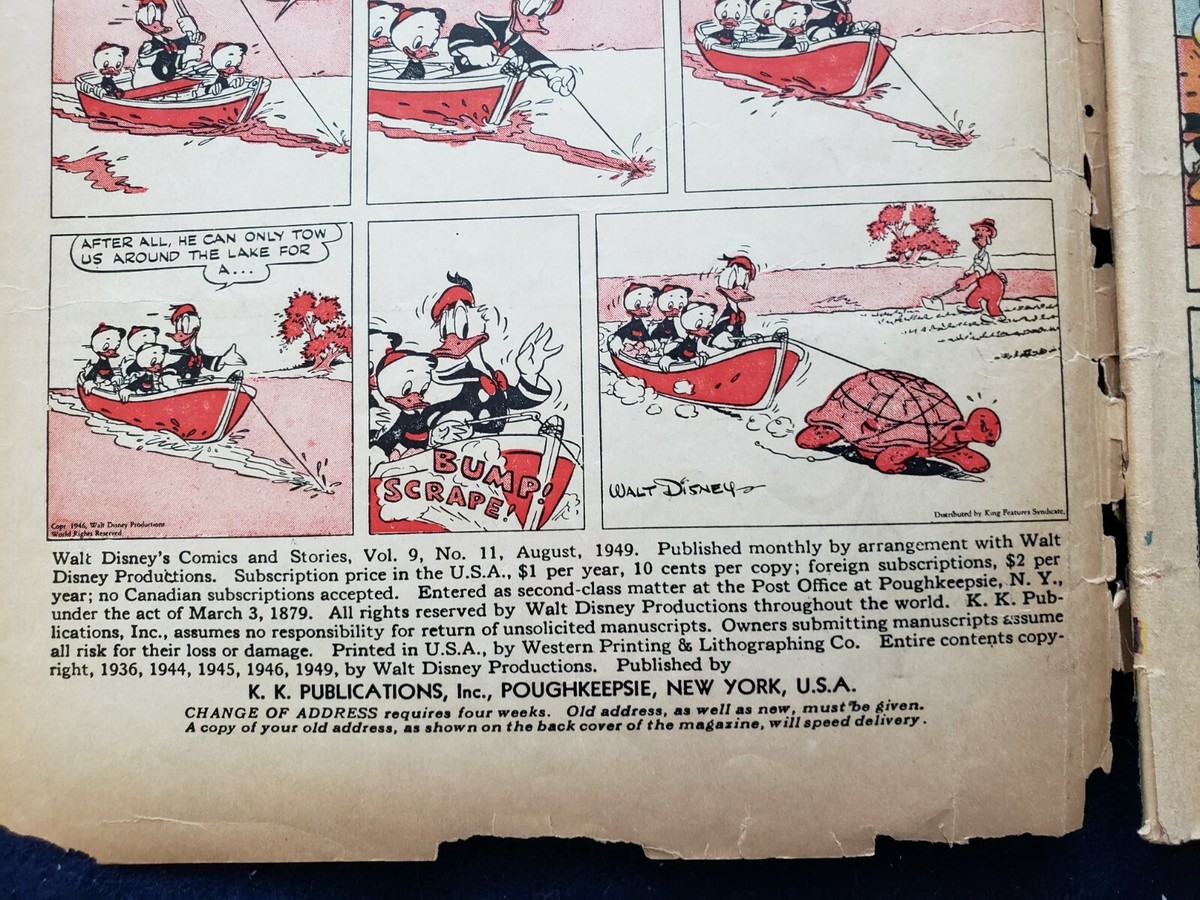 Walt Disney Comics Vol. 9 No. 11 • Aug 1949 • Donald Duck