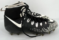 NIKE FORCE SAVAGE PRO Mid Football Cleats Men's Size 10.5 Black And White