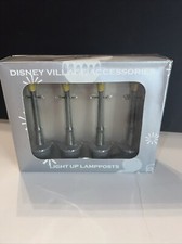 New Disney Village Collectible Working Light Up Lampposts Lamp posts Rare HTF