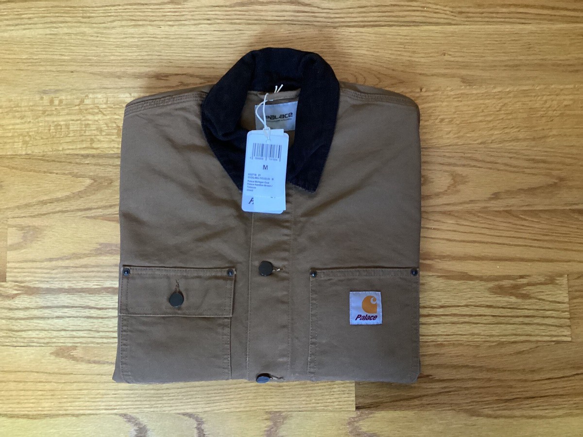 NEW Palace Skateboards Carhartt WIP Michigan Coat Hamilton Brown Size M IN HAND