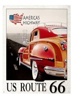 Schild Usa Oldtimer Auto Poster Amerika Route 66 Woody Us-Car 30 X 40 Cm *247X