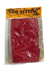Vtg NOS Nautical Look Fish Net 14Ft. x 5Ft. Nautical Decor / Red
