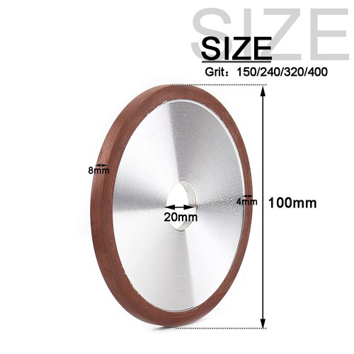 4inch 100mm Flat Resin Diamond Grinding Wheel For Carbide Grinder Disc Sharpener - Picture 9 of 16