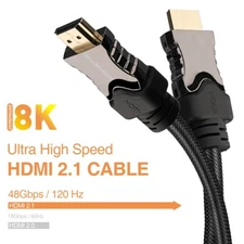 10K 8K 4K 2K at 120Hz 60Hz, 4:4:4 HDR HDCP 2.2 Supported, HDMI Cable, 3-50Ft Lot