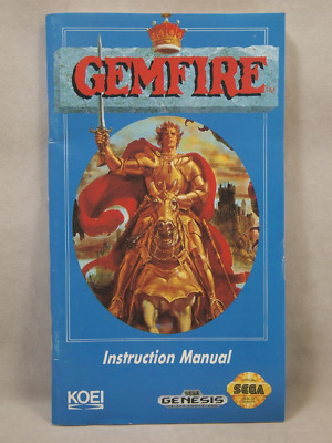 Gemfire (SEGA Genesis) Authentic MANUAL ONLY