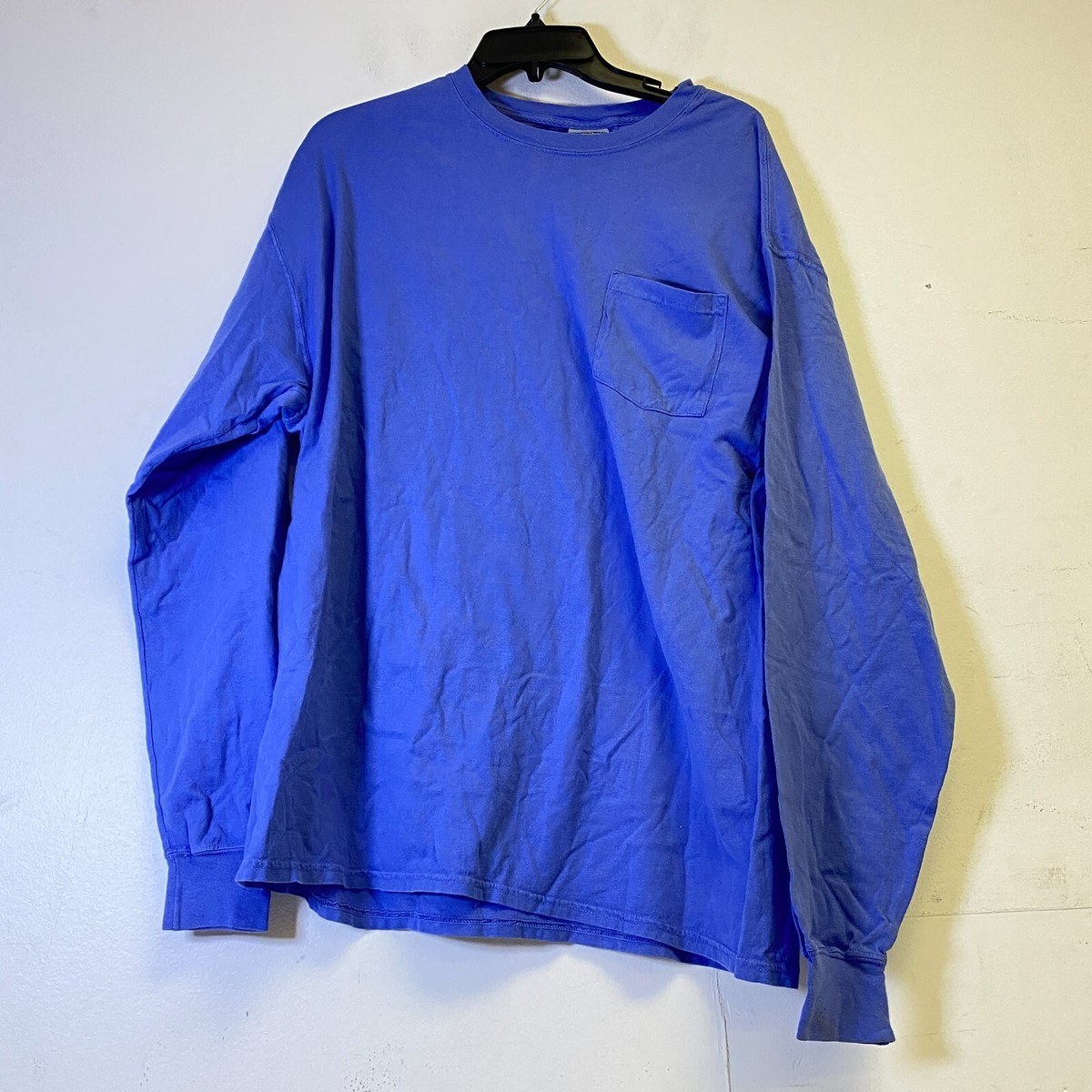 Comfort-wash Hanes Men's And Big Men's Long Sleeve Pocket Tee Size