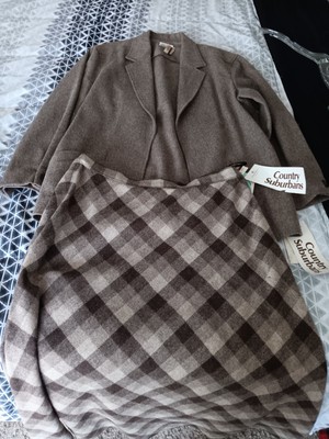 Vintage Country Suburbans 100% Wool Blazer And Skirt With Tags