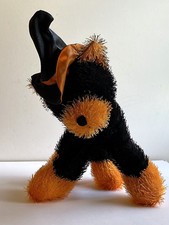 Halloween Soft Classics Plush Black and Orange Cat Green Eyes Witch's Hat 9  