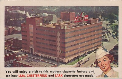 Postcard 1965 Chesterfield Cigarette Factory Tour Durham North Carolina  B2783