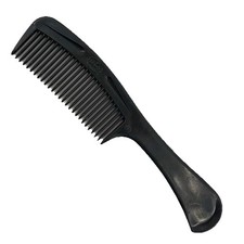 Vintage 1980s Goody Super Comb 8.5" Black Plastic Pocket Handle Retro