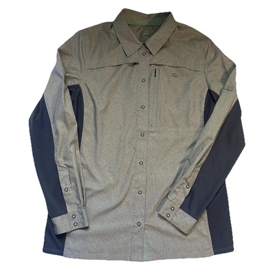 Cabela s Fishing/Outdoor Shirt XPG Men s Medium Snap UPF30 LongSleeve Moist Wick