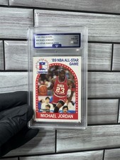 1989-90 NBA Hoops Michael Jordan #21 All-Star Perforated Bulls Flawless Grading…