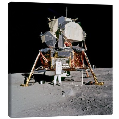 Leinwandbild Apollo 11 und Astronaut Edwin Aldrin auf dem Mond - NASA