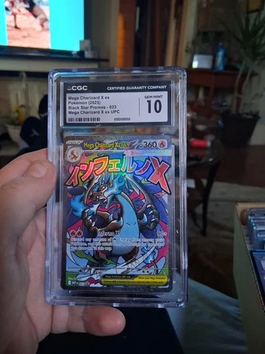 Pokémon TCG Mega Charizard X ex 023 Me: Mega Evolution Promo Holo CGC 10 English