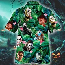 Horror Movies Characters Hawaiian Shirt For Men