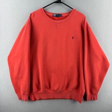Vintage Polo Ralph Lauren Sweatshirt Mens Large Red Crewneck 90s USA
