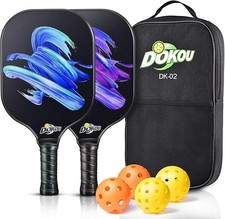 Carbon Fiber Pickleball Paddle Set of 2 USAPA Approved Tournament - DK02