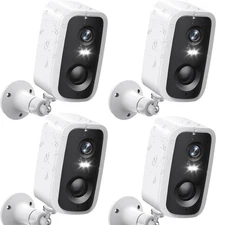 4PCS Wireless Outdoor Security Camera 2K Battery-Powered Camera 3MP Home Camera