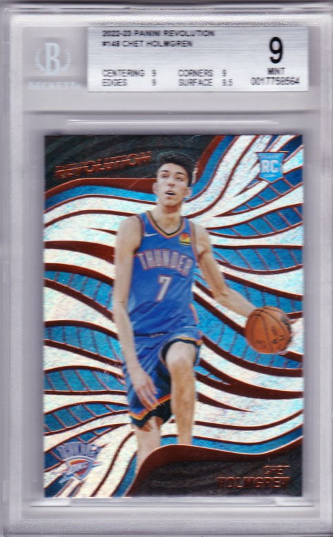 CHET HOLMGREN 2022-23 Panini Revolution RC #148 BGS 9 Pop 5 Only 2 higher