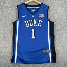 Camiseta deportiva Duke Blue Devils para hombre azul medio NCAA baloncesto Kyrie Irving Nike