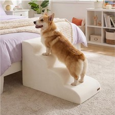 Dog Stairs for Small Dogs Pet Steps Ramp for High Bed and Couch with CertiPUR...