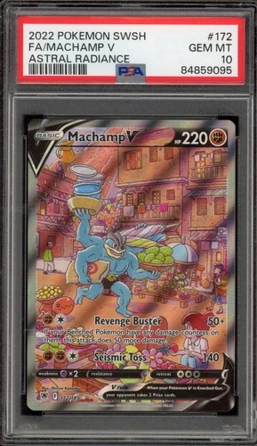 Pokemon Machamp V Astral Radiance Full Alt Art #172 PSA 10 Gem Mint