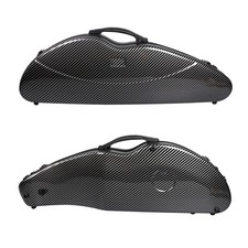 New 4/4 Black Violin Case Hard Knife Shape Carbon Fiber Violin Case Back Strap