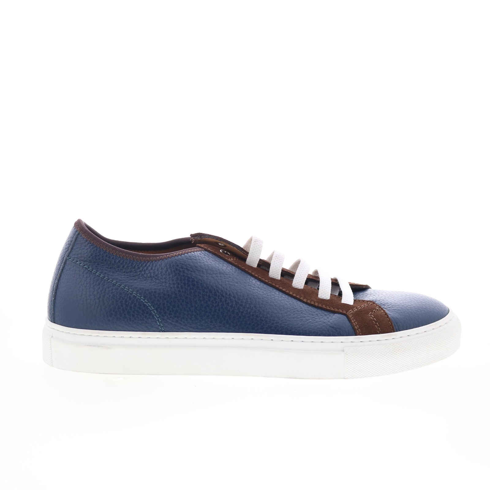 Pastori by Di Bianco Julius Mens Blue Leather Lifestyle Sneakers Shoes 8.5
