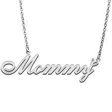 Mommy Custom Personalized Name Necklace Pendant Necklace with Heart Customized N