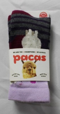 Pacas Women's Super-Soft Durable Crew Socks MS7 Multicolor M/L (US 8.5-11.5) NWT
