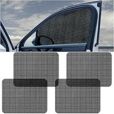 4PCS Car Side Window Sunshade, Block UV Rays Privacy Prot Size: Mesh Hole-4pcs