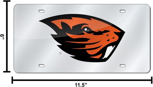 Oregon State Beavers Mirrored Laser Cut License Plate Laser Tag - Picture 4 of 7
